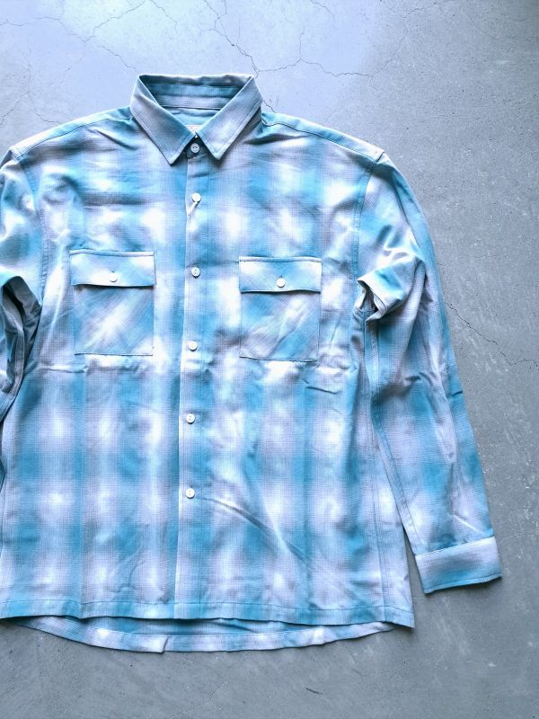 画像1: 【BIG MIKE】"Light Flannel Shirts - MINT×WHITE"