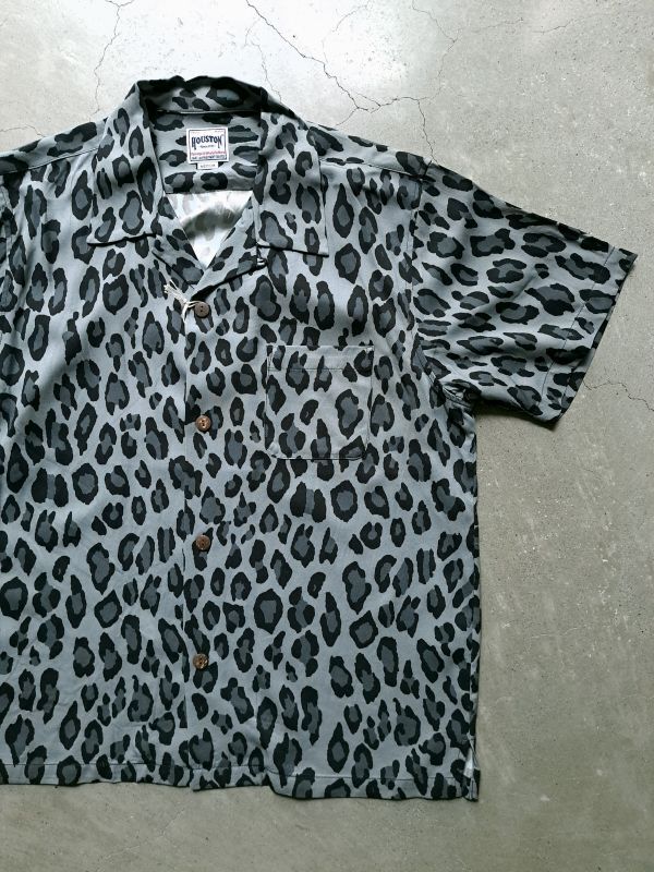 画像1: 【HOUSTON】"ALOHA SHIRTS / LEOPARD (GREY)"