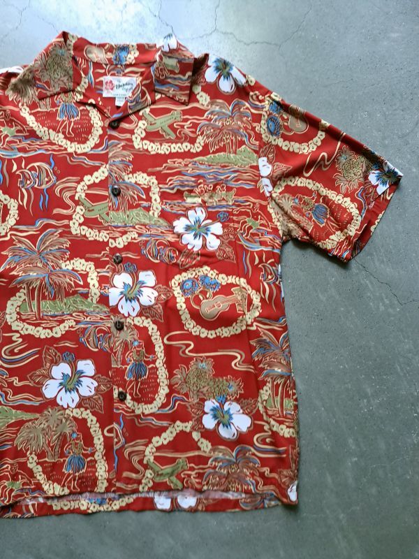 画像1: Hilo Hattie"VINTAGE SCENIC MEN'S ALOHA SHIRT"