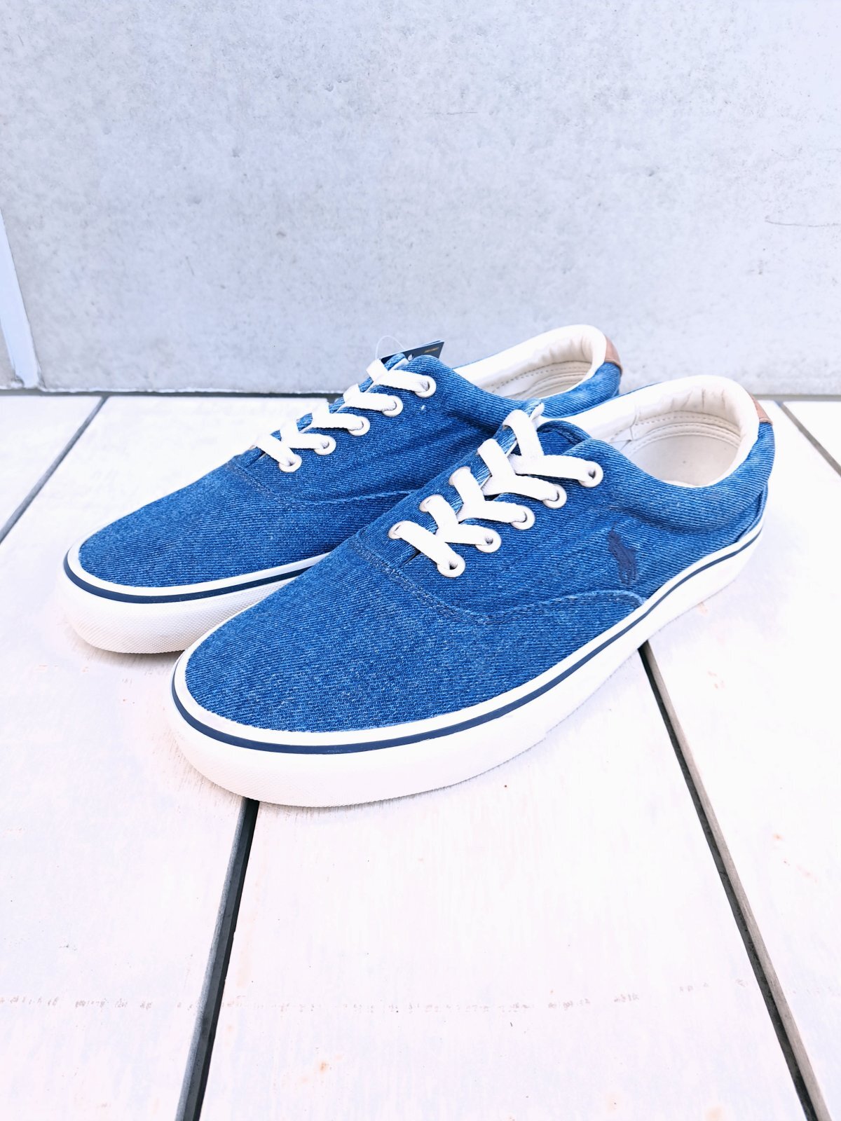 画像1: 【POLO Ralph Lauren】”KEATON-WASHED DENIM SNEAKER"