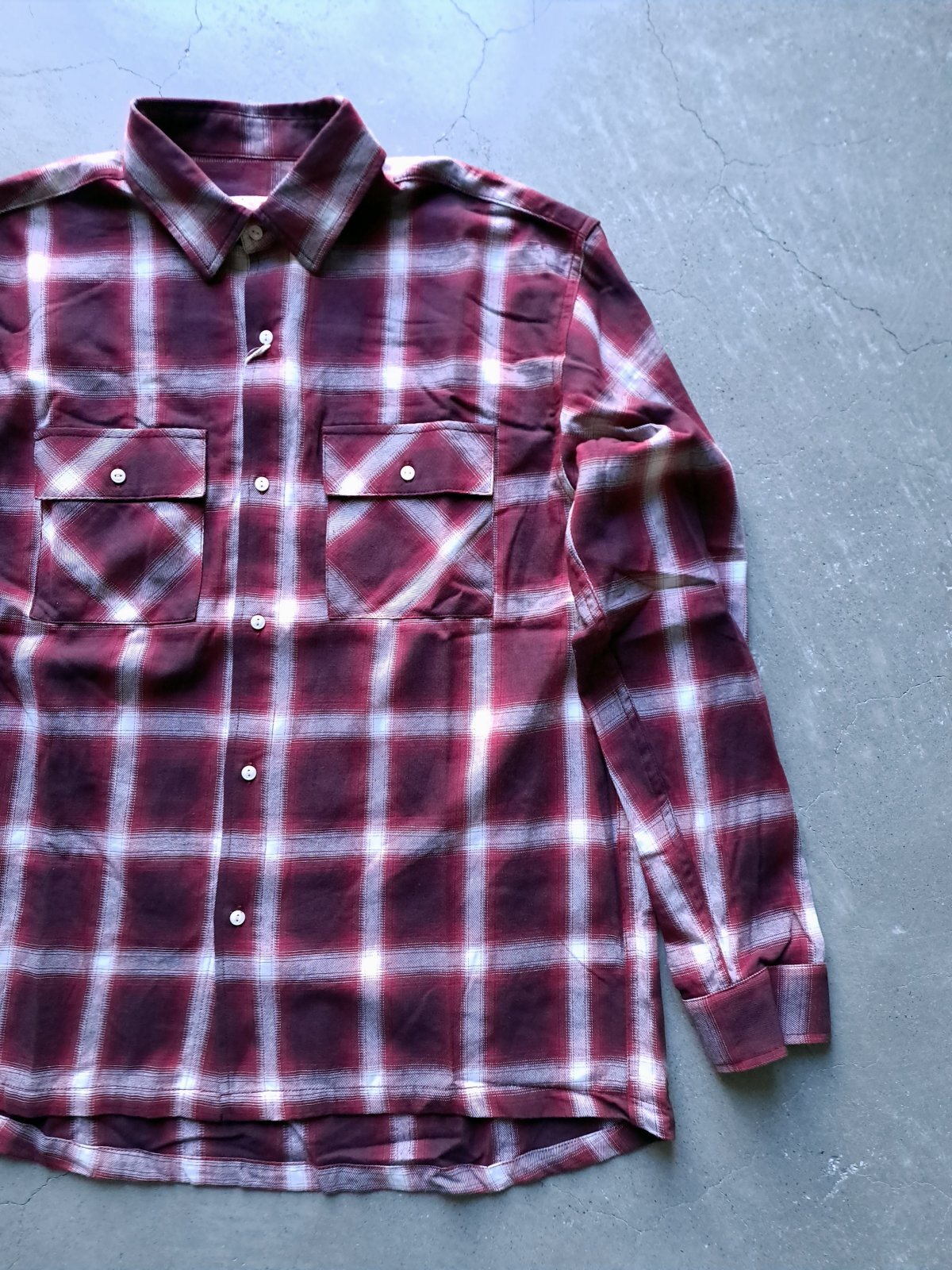 画像1: 【BIG MIKE】"Ombre Check Shirts / PURPLE"