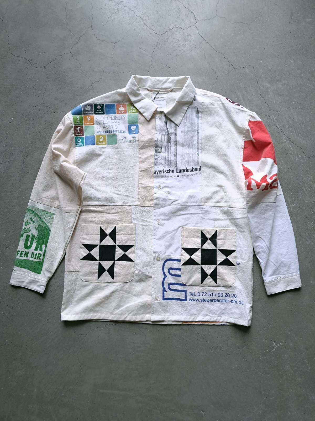 画像1: 【MR.REMAKE MAN】"PATCHWORK TOTEBAG SHIRTS / L"