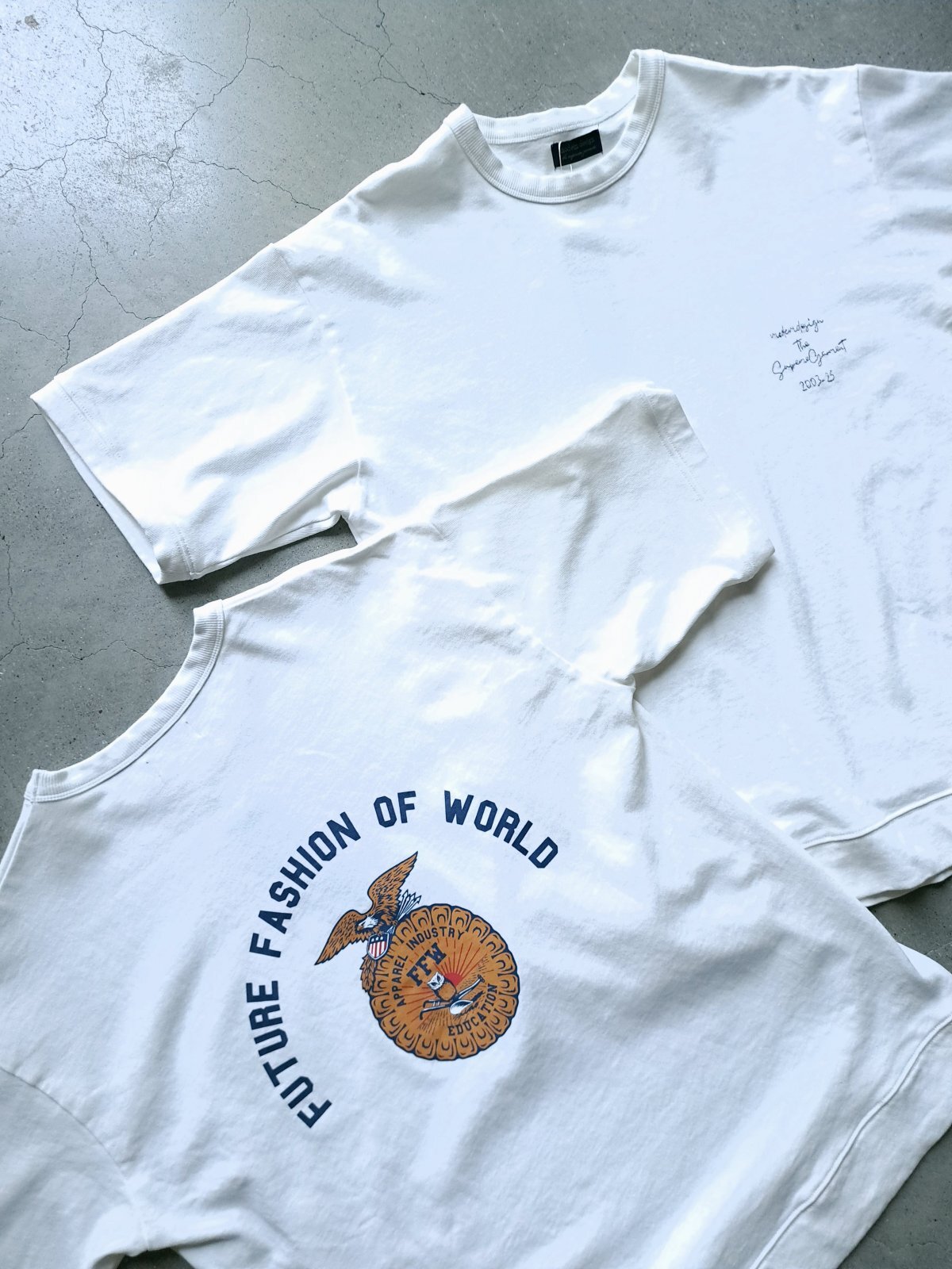 画像1: 【modem design】”FFW rib tee / WHITE'”