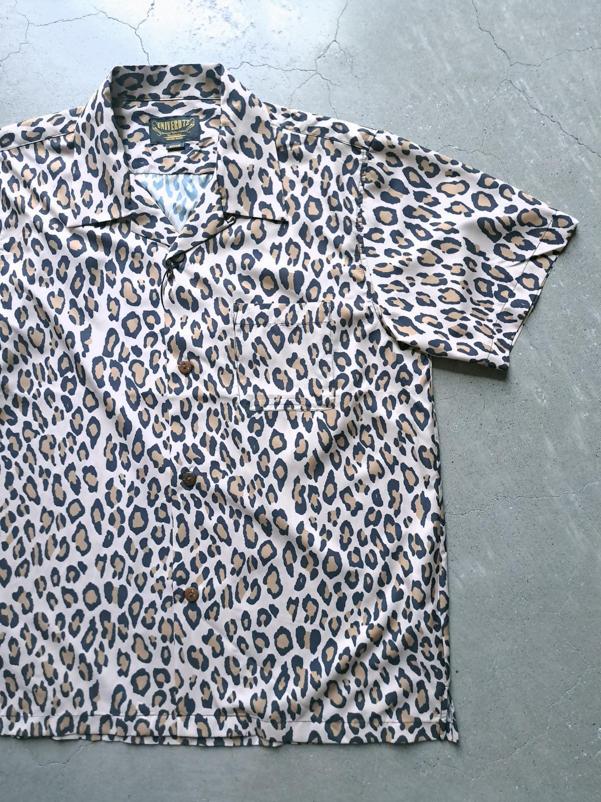 画像1: 【UNIVERD72】"POLYESTER ALOHA SHIRT / LEOPARD"