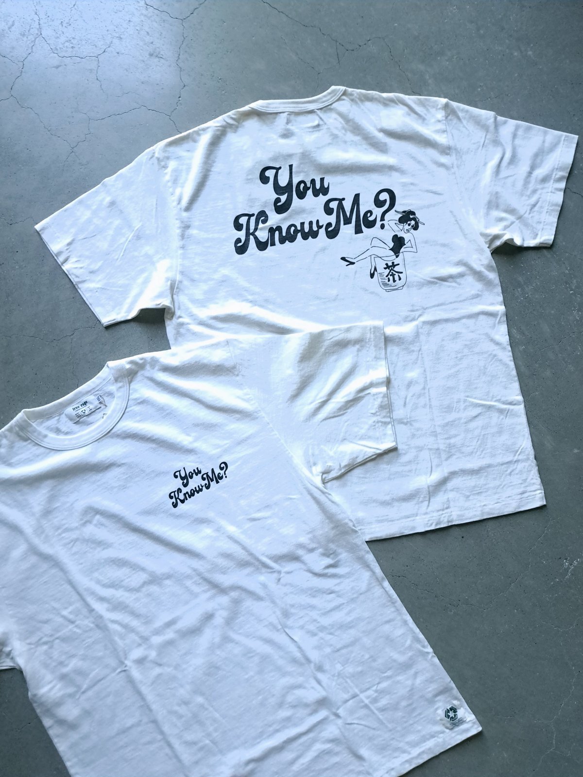 画像1: 【free rage】"JAPANESE TEA SHIRTS / You Know Me (WHITE)?"