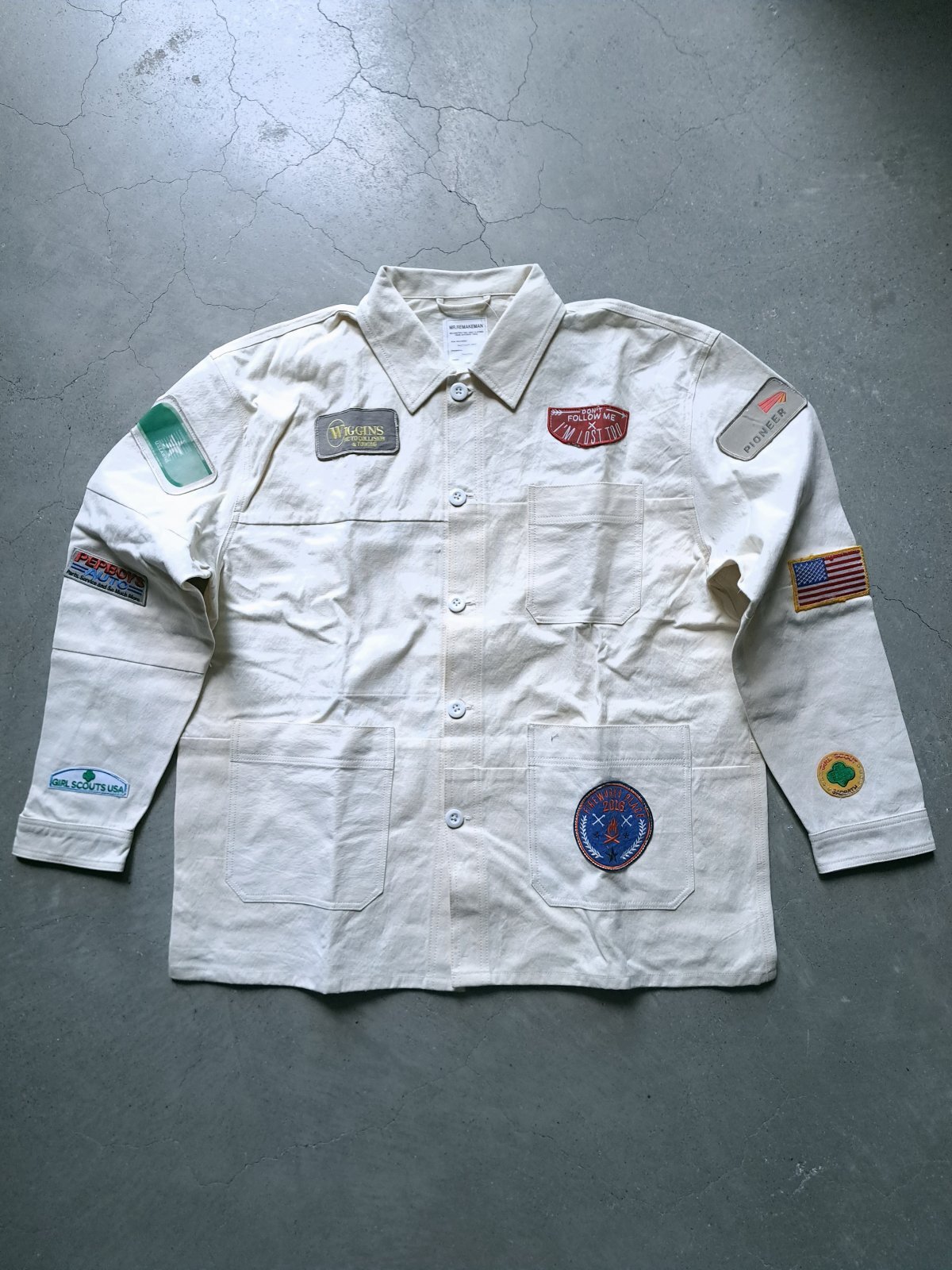 画像1: 【MR.REMAKEMAN】"Tent Wappen Works Shirt / L"