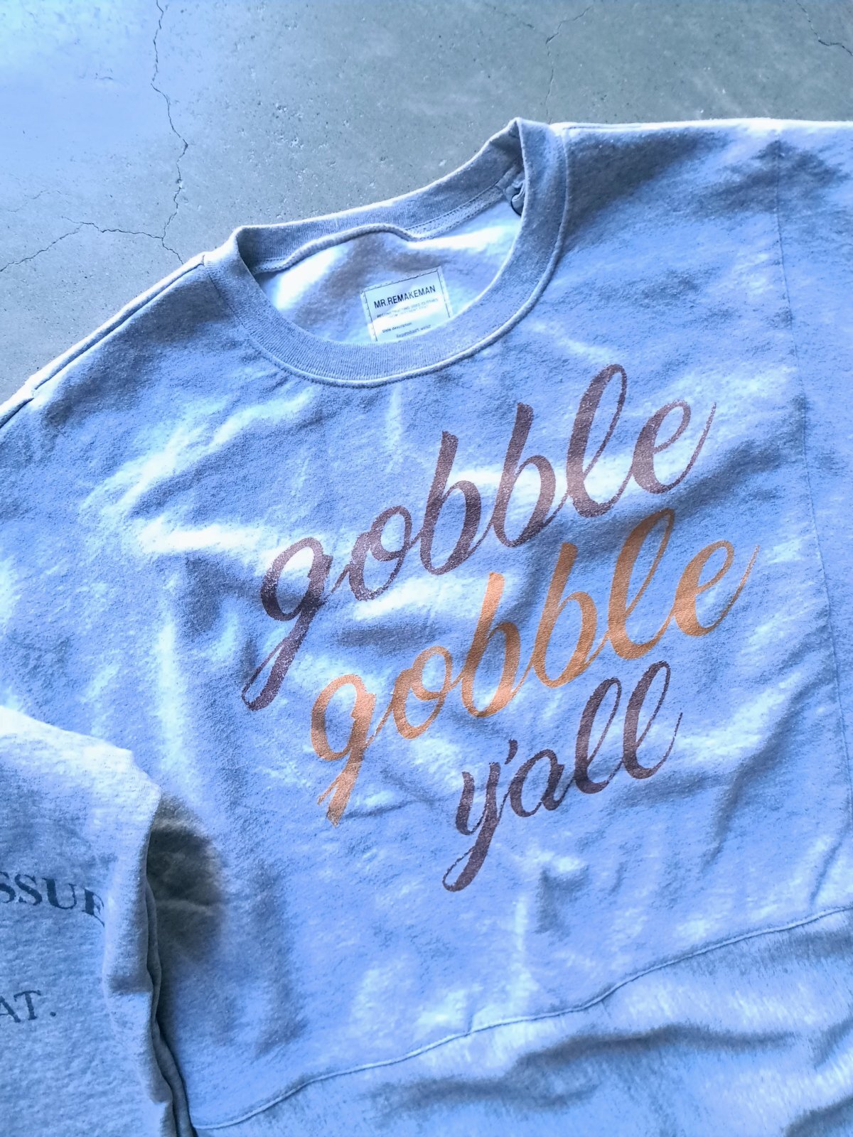 画像2: 【Mr. Remake Man】”PW Remake College Crew Sweat Crew / GREY-L"