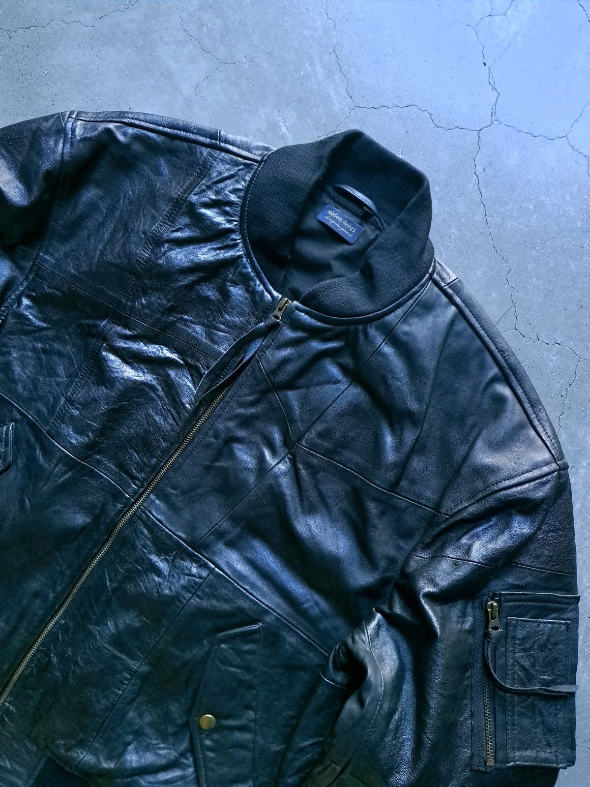 画像2: 【modem design】 "Reproduct Leather L2B Jacket"