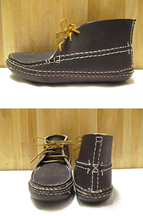 画像: ARROW MOCCASIN(アローモカシン) 4W Double Leather Sole Moccasin Boot(Brown)