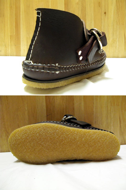 画像: ARROW MOCCASIN(アローモカシン) 1W Double Leather Sole Ring Boot with Crape sole(Brown)