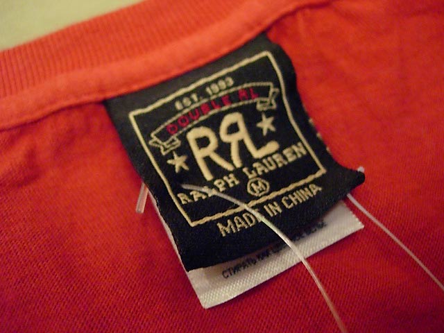 画像: RRL(ダブルアールエル) チューブTシャツ(Navy,Beige,Red)