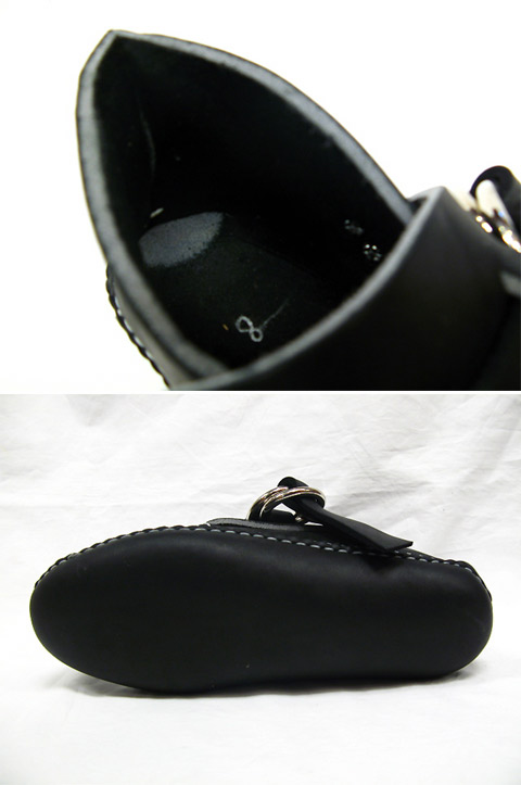 画像: ARROW MOCCASIN(アローモカシン) 1W Double Leather Sole Ring Boot(BLACK)